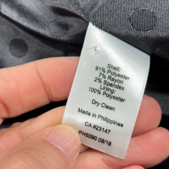 Talbots Blazer Gray Black Trimmed Houndstooth Career Jacket - Size 8 Classic - Picture 4 of 11